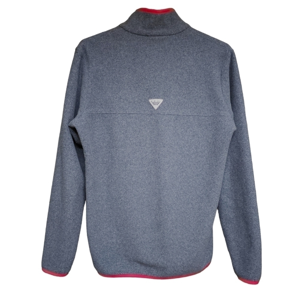 COLUMBIA Gray PFG Split Neck Jacket - Picture 6 of 9